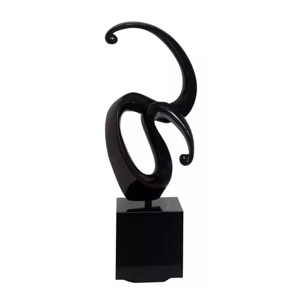 Statue sculpture décorative design enceinte Bluetooth MORNING SONG en résine (Noir)