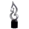 Statue sculpture décorative design enceinte Bluetooth CANDEL en résine (Argent)