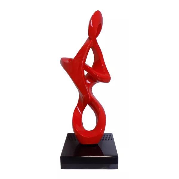 Statue sculpture décorative design enceinte Bluetooth HOPE en résine (Rouge)