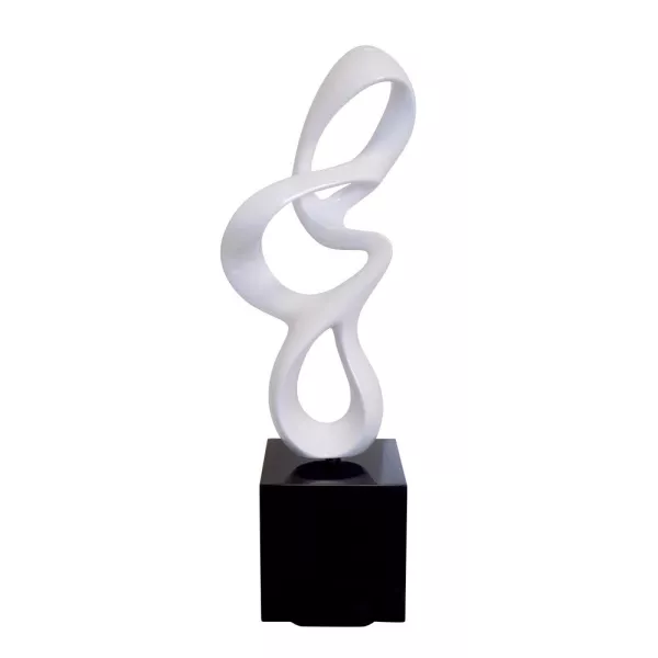 Statue sculpture décorative design enceinte Bluetooth MOVEMENT en résine (Blanc)