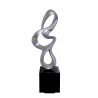 Statue sculpture décorative design enceinte Bluetooth MOVEMENT en résine (Argent)