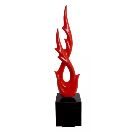 Statue sculpture décorative design enceinte Bluetooth DANCE WITH WING en résine (Rouge)