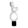 Statue sculpture décorative design enceinte Bluetooth GOOD LUCK en résine (Blanc)