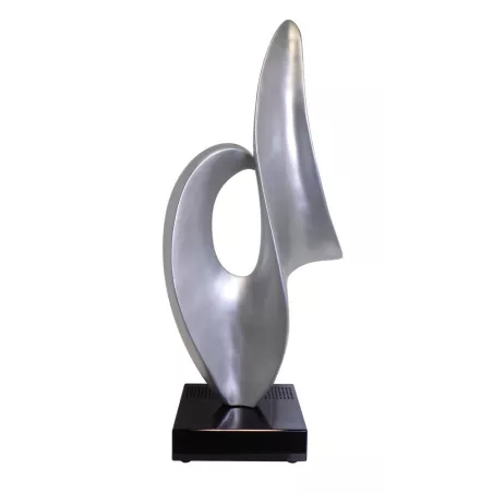 Statue sculpture décorative design enceinte Bluetooth FREE en résine (Argent)