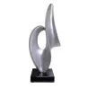 Statue sculpture décorative design enceinte Bluetooth FREE en résine (Argent)