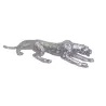 Statue sculpture décorative design enceinte Bluetooth LEOPARD en résine (Argent)