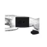 Statue sculpture décorative design enceinte Bluetooth LEOPARD en résine (Argent)