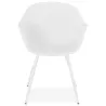 Chaise design scandinave avec accoudoirs COLZA en polypropylène (blanc)