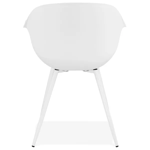 Chaise design scandinave avec accoudoirs COLZA en polypropylène (blanc)