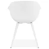 Chaise design scandinave avec accoudoirs COLZA en polypropylène (blanc)