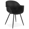 Scandinavian design chair with COLZA armrests in polypropylene (black) to associate with Comfortable Chairs For Office