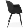 Scandinavian design chair with COLZA armrests in polypropylene (black) to associate with Vintage Chairs For A Retro Touch