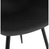 Scandinavian design chair with COLZA armrests in polypropylene (black) to associate with Contemporary Leather Chairs