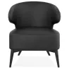 Fauteuil design  YASUO en polyuréthane pieds bois couleur noire (noir)