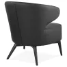 Fauteuil design  YASUO en polyuréthane pieds bois couleur noire (noir)