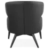 Fauteuil design  YASUO en polyuréthane pieds bois couleur noire (noir)