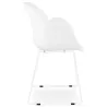 Chaise design CIRSE en polypropylène pieds métal couleur blanche (blanc)