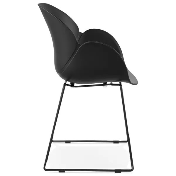 CIRSE design chair in polypropylene black metal feet (black) to associate with Designer Chairs For Dining Room