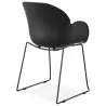 CIRSE design chair in polypropylene black metal feet (black) to associate with Upholstered Chairs for Optimal Comfort