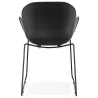 CIRSE design chair in polypropylene black metal feet (black) to associate with Weatherproof Garden Chairs