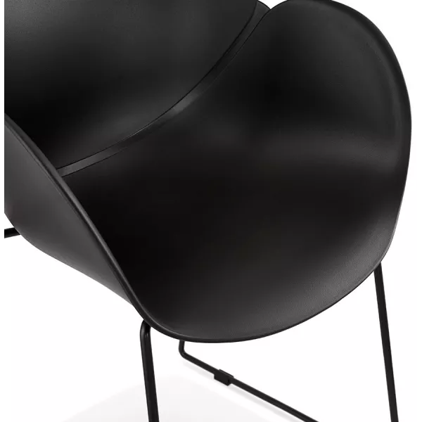 CIRSE design chair in polypropylene black metal feet (black) to associate with Designer Chairs For Dining Room