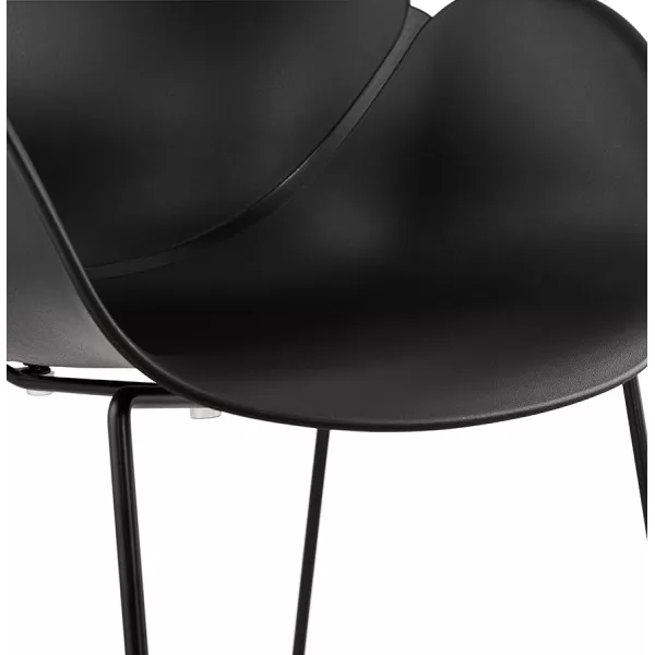 CIRSE design chair in polypropylene black metal feet (black) to associate with Upholstered Chairs for Optimal Comfort