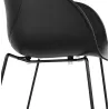 CIRSE design chair in polypropylene black metal feet (black) to associate with Weatherproof Garden Chairs