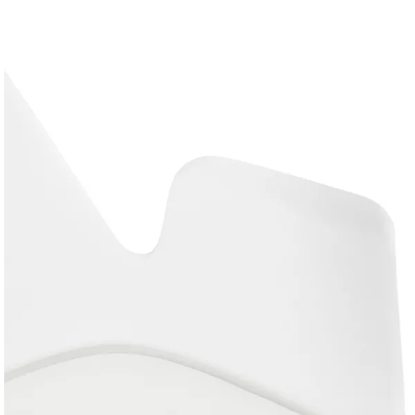 Chaise design scandivave avec accoudoirs ARUM pieds bois couleur naturelle (blanc)