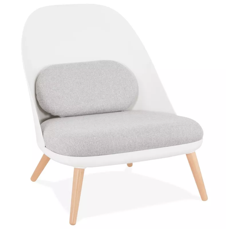 AGAVE Scandinavian design lounge chair (white, light grey) to associate with Modern armchairs for an elegant interior