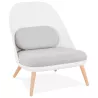 Fauteuil lounge design scandinave AGAVE (blanc, gris clair) à associer à Fauteuils De Cuisine Fonctionnelles Et Stylées