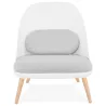 Fauteuil lounge design scandinave AGAVE (blanc, gris clair) à associer à Fauteuils Empilables Pour Un Gain De Place