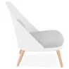 AGAVE Scandinavian design lounge chair (white, light grey) to associate with High Quality Solid Wood Armchairs