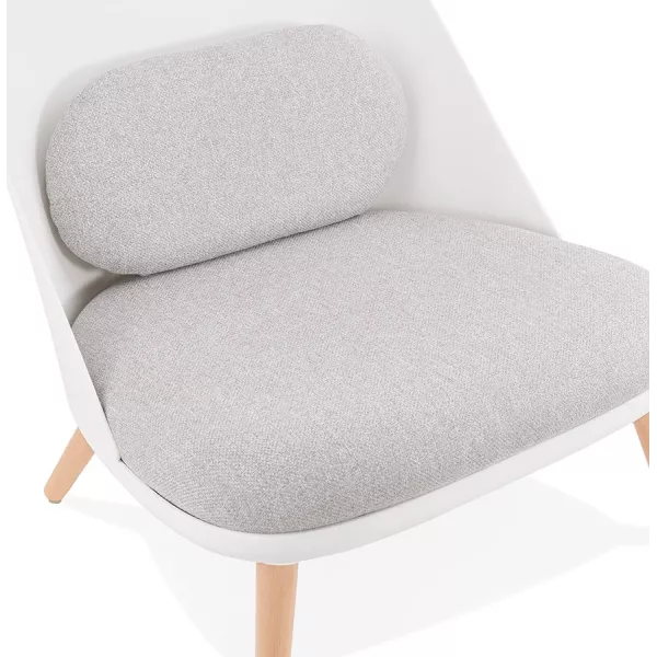 Fauteuil lounge design scandinave AGAVE (blanc, gris clair) à associer à Fauteuils Modernes Pour Un Intérieur Élégant