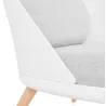 AGAVE Scandinavian design lounge chair (white, light grey) to associate with Vintage armchairs for a retro touch