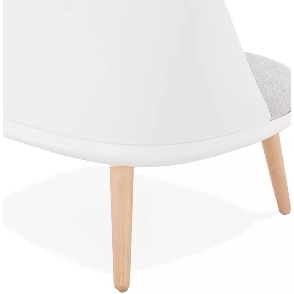 AGAVE Scandinavian design lounge chair (white, light grey) to associate with Stackable armchairs to save space