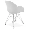 TOM industrial style design chair in chrome metal foot fabric (light grey) to associate with Industrial Chairs In Metal And Wood