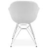 TOM industrial style design chair in chrome metal foot fabric (light grey) to associate with Functional and stylish kitchen chai