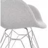 TOM industrial style design chair in chrome metal foot fabric (light grey) to associate with Practical And Robust Folding Chairs