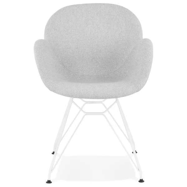 TOM industrial style design chair in white painted metal fabric (light grey) to associate with Comfortable Chairs For Office