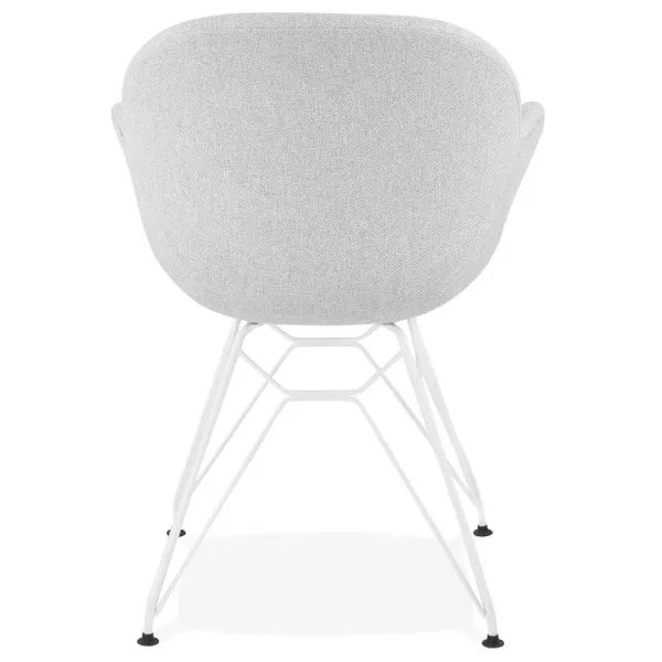 TOM industrial style design chair in white painted metal fabric (light grey) to associate with Comfortable Chairs For Office