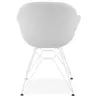 TOM industrial style design chair in white painted metal fabric (light grey) to associate with Comfortable Chairs For Office