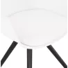 Chaise design scandivave avec accoudoirs ARUM pieds bois couleur noire (blanc)