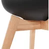 Chaise design scandinave avec accoudoirs KALLY pieds bois couleur naturelle (noir) à associer à Chaises Modernes Pour Un Intérie