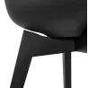 Chaise design scandivave avec accoudoirs KALLY pieds bois couleur noire (noir)