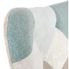 LOTUS skandinavisches Design Patchwork Stuhl (blau, grau, beige) mit assoziieren Gepolsterte Sessel für optimalen Komfort