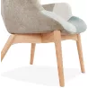 Fauteuil patchwork design scandinave LOTUS (bleu, gris, beige) à associer à Fauteuils Design Pour Salle À Manger