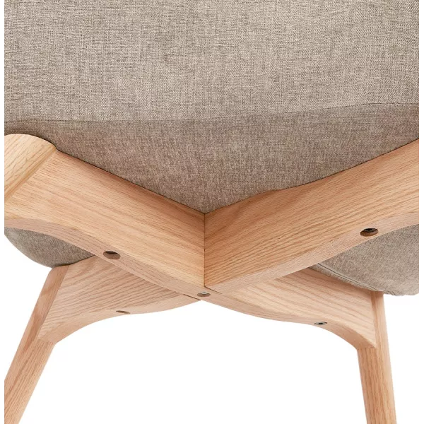 Silla de parchede de diseño escandinavo LOTUS (azul, gris, beige) asociarse con Sillones de cuero contemporáneos