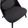 Fauteuil lounge design scandinave AGAVE (gris foncé, noir)