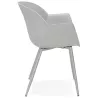 Chaise design scandinave avec accoudoirs COLZA en polypropylène (gris)