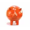 Statue decorative sculpture design COCHON in resin H65 cm (Orange)